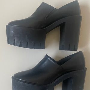 Stella McCartney Faux Learher Lug Sole Platform Loafers